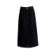 twosweet four-season commuting denim black skirt/not faded high waist straight tube small A slim mid-length skirt for women
