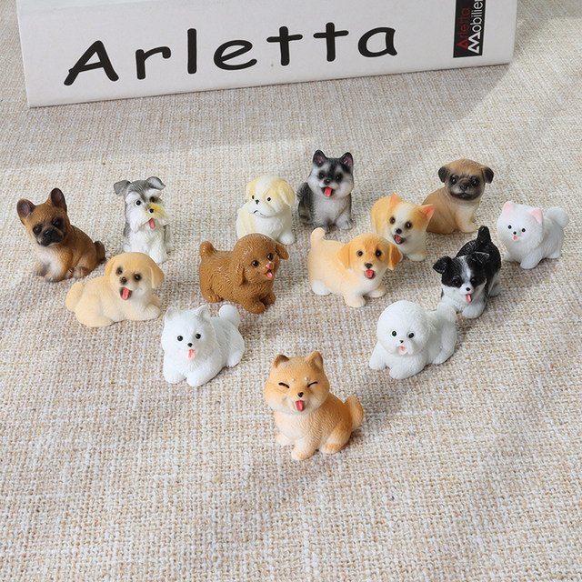 Cute mini puppy ornaments micro-landscape gardening car cake accessories diy doll accessories gifts