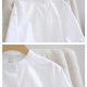 French high-end white long-sleeved shirt for women 2025 spring loose slim stand collar mid-length sunscreen cardigan top
