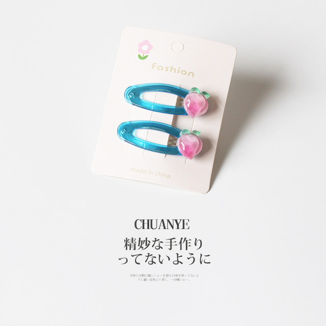 Sichuan Ye candy color fruit hair clip women's new cute cartoon bangs clip headdress side bb clip broken hair clip