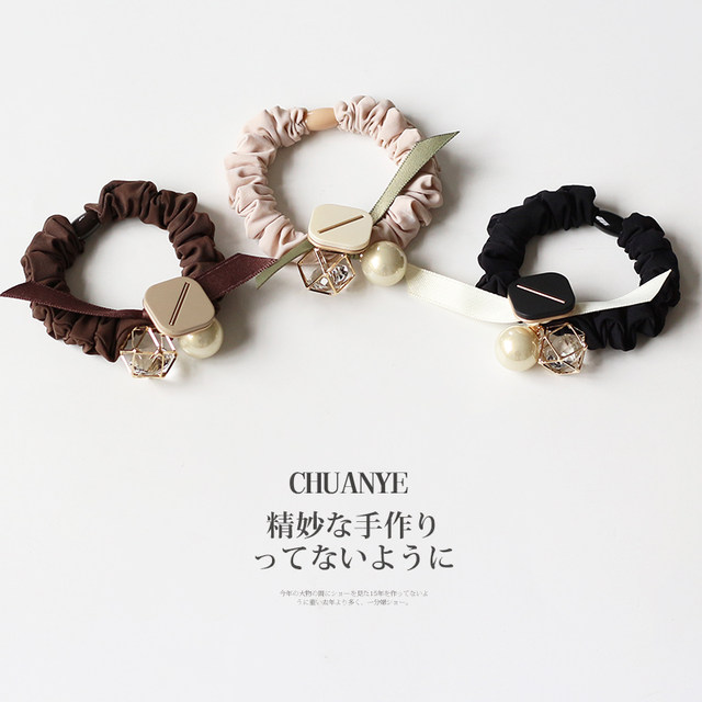 Kawano high-end small intestine hair circle Internet celebrity hair rope Japanese and Korean temperament thick rubber band women tied head rope bun hair accessories
