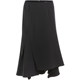 New product skirt design for famous teachers Luqiu Luqiu, female niche black asymmetrical design fishtail skirt mid-length style
