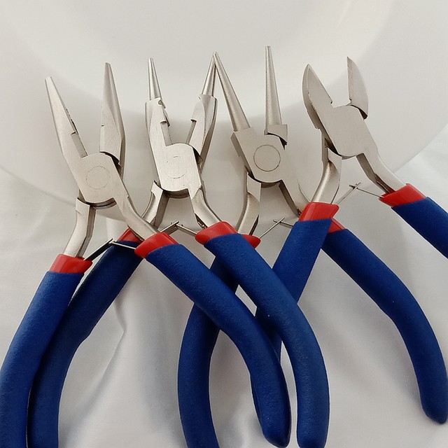 diy handmade pliers toothless needle nose pliers round nose pliers diagonal nose pliers jewelry pliers 5 inch winding making jewelry accessories tools