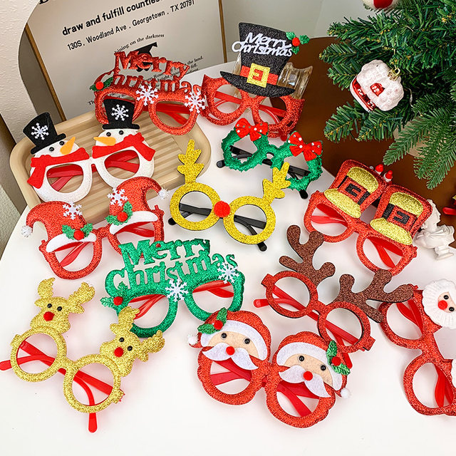 Christmas Funny Glasses Frame Santa Claus Personalized Decoration Adult Trendy Party Party Exaggerated Decorative Props