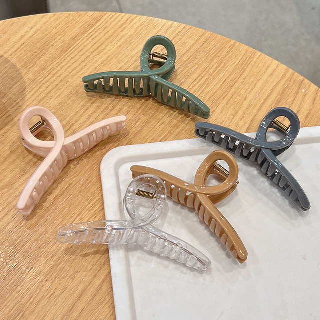 Elegant temperament headdress large-sized scratch shark clip hair clip hair clip for women's back head acrylic hair clip for the spring new style
