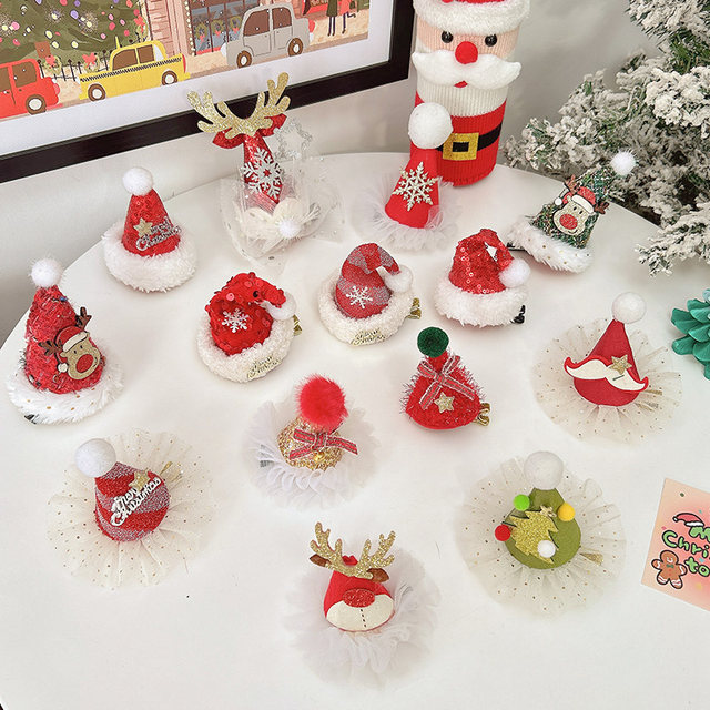 Christmas head jewelry bow hair horn, deer horn adult hair hoop children's small gift card hairpiece head hoop