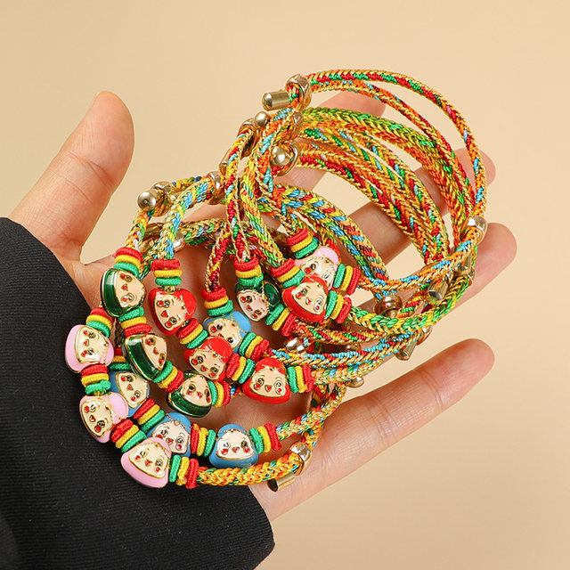 The new ancient method, colorful rope Dragon Boat Festival bracelet, five -color line men and women hand rope five -color artificial weaving children's dumplings
