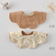 Pure cotton gauze petal baby saliva towel ins Korean style wave flower baby saliva towel 360 degree shape small