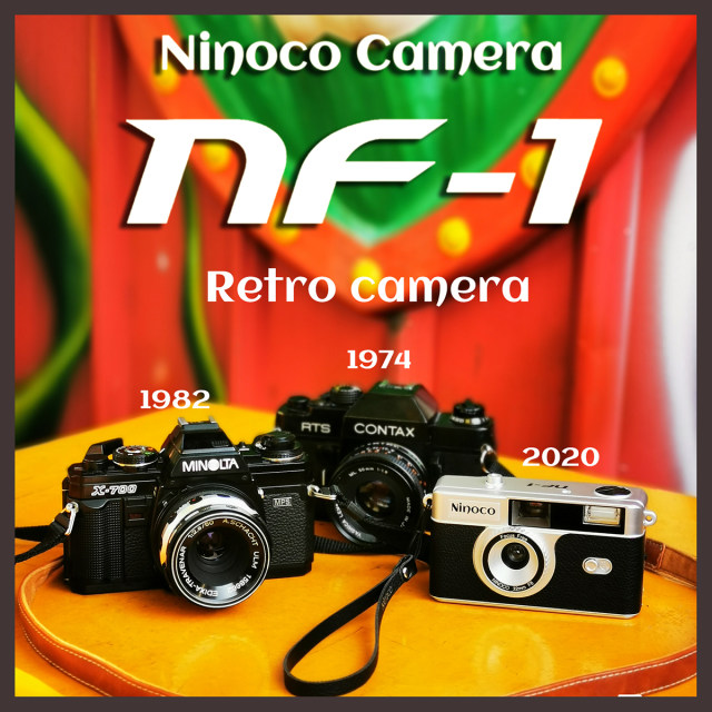 Japanese NINOCO NF-1 film camera 135 film point-and-shoot machine with controllable flash