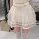 Eva Junjun Jiang Pure Sweet and Versatile Lace-up Three-layer Mesh Cake Puffy Skirt Women's Ballet Style Half-Both Short Skirt

