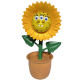 Trendy brand mandkaws Sunflower SpongeBob SquarePants Sunflower Smiley Flower Pot Ornament Trendy Toy Hand Figure Trendy Doll