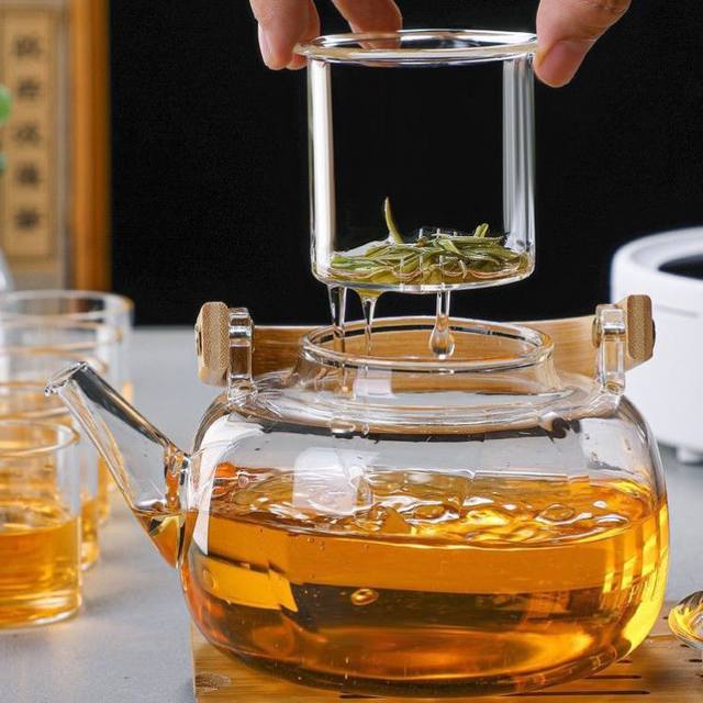 Cooking teapot around the stove charcoal fire glass handle kettle large ...