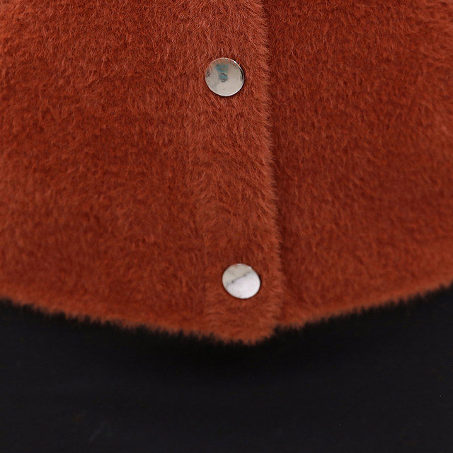 Mom's autumn and winter thick short mink sweater cardigan middle-aged and elderly women's mink sweater coat women's cashmere jacket
