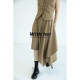 With her original niche design Hong Kong wind, handsome high waist, high waist irregular workplace street drooping A -shaped suit skirt