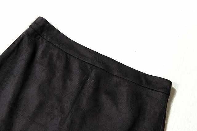 Skirt hem tassels with inner waist side zipper suede spring and autumn winter style fashion sexy foreign trade original M14