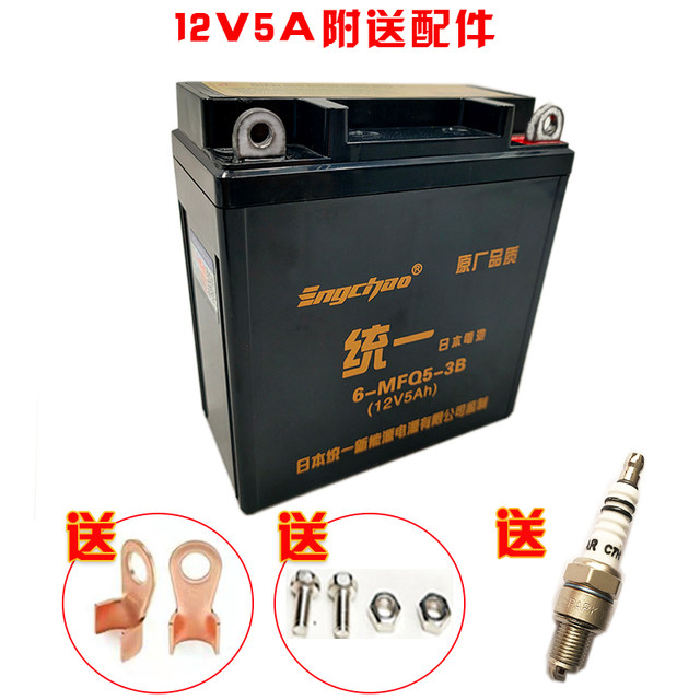 Yamaha 125 Sword Sword Sky Halberd YBR/JYM125 Motorcycle Motorcycle Unified Maintenance Word Battery 12V5A dry battery
