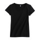 Black half-high neck short-sleeved T-shirt for women pure cotton versatile 2025 summer new solid color slim half-sleeved top ins trendy