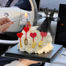 214 Valentine's Day Couple Confessing Bear Candle Cake Decoration Plug-in Love acrylic egg tube dessert pendulumware