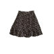 Floral skirt A-line skirt new summer small fresh large size women's elastic waist ruffle skirt anti-exposure skirt
