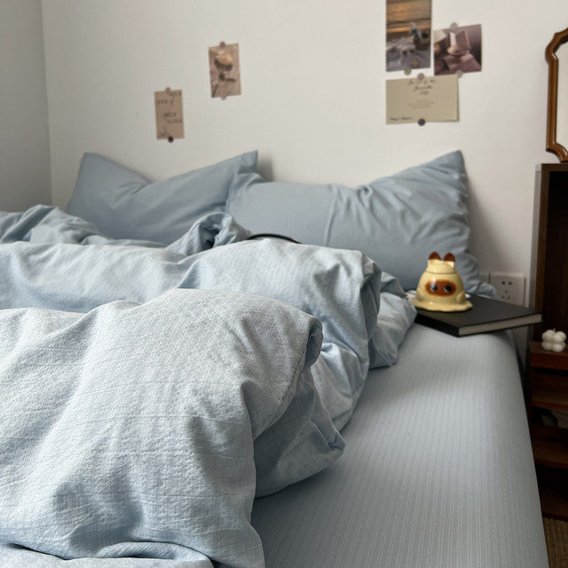 Class A bed four-piece set pure cotton 2025 new quilt cover quilt cover bed sheet student dormitory three-piece set bed cover 4