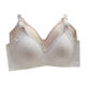 Light gray girl's bra Fat student large size solid color cotton bra thin sponge style shaped steel ringless underwear 95B