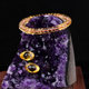 Natural amethyst ornaments, special grade imperial amethyst original stone, amethyst hole amethyst cluster company home desktop bracelet degaussing