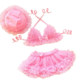 Children's swimsuit girl children babies lace split skirt cute Bikini girl little princess performance swimwear
