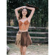 Dream horse retro short skirt suede skirt female hot girl irregular a-line short skirt millennium pure summer