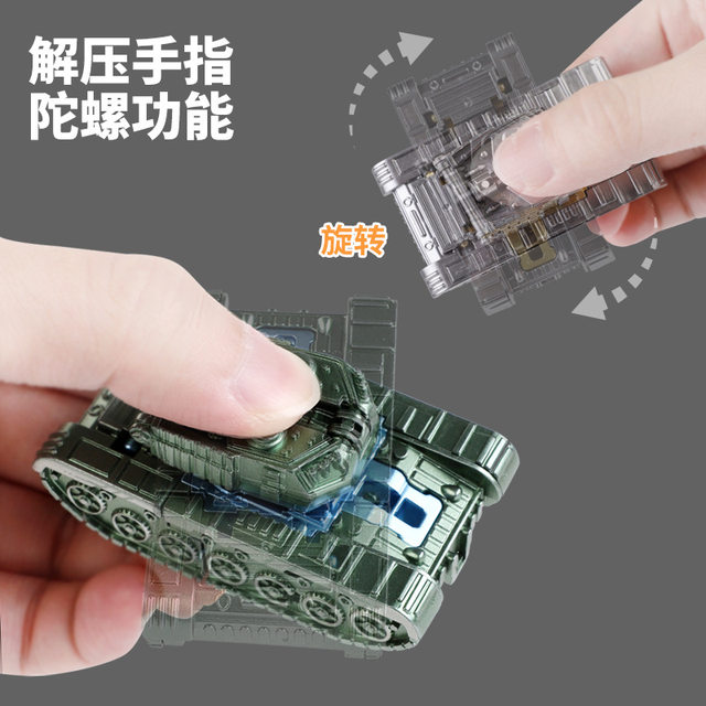 Children's creative mecha simulation tank deformation robot fingertip spinner decompression and venting toys