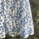 Homemade 2025 spring and summer new cotton and linen half-body short skirt for women's printed A-line skirt a-shaped fresh and versatile inner lining