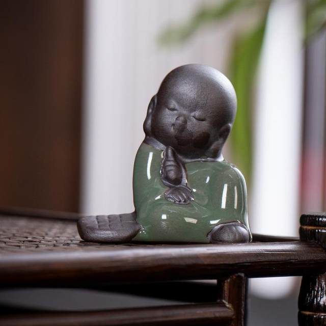 Ge Kiln Flower Pet Micro Landscape Purple Clay Cute Fish Tank Tea Ceremony Accessories Zen Ceramic Novice Novice Gardening Home Ornaments