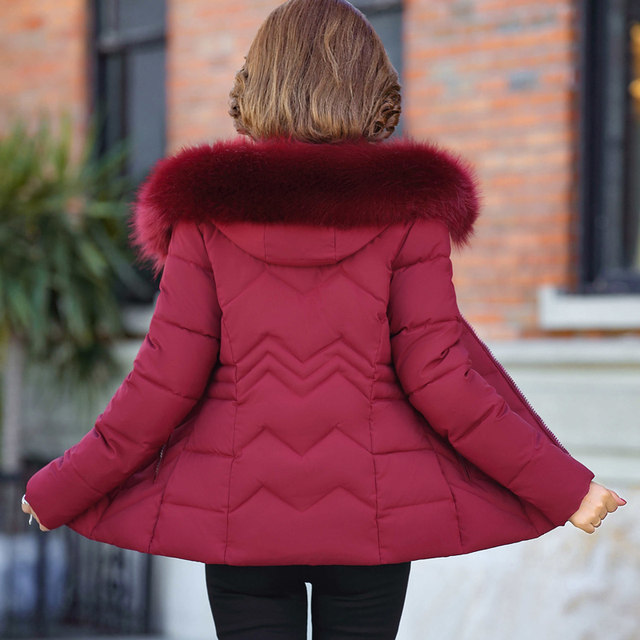 Middle-aged and elderly women's winter jacket thick 40-50 years old mother wears cotton coat slim short cotton jacket middle-aged cotton jacket