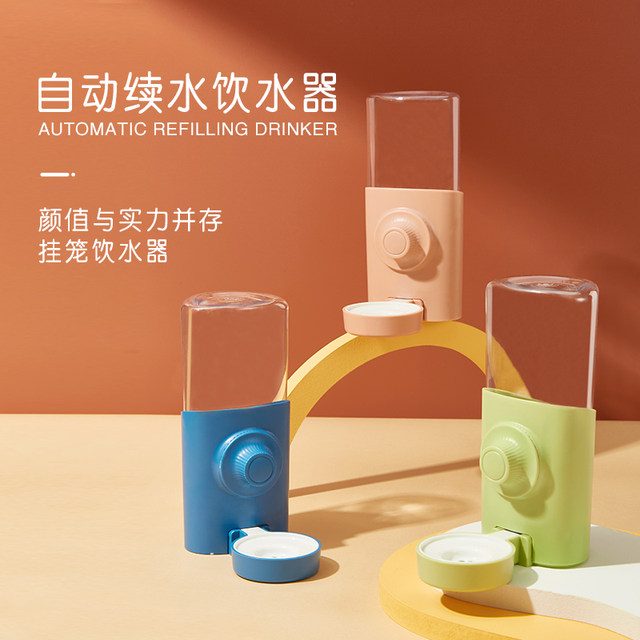 Rabbit Kettle Drinking Fountain Dutch Pig Chinchilla Hedgehog Water Feeding Silent Large Capacity Supplies Automatic Water Refill 600ML