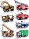 Engineering vehicle set excavator crane mixer truck boy alloy children's return toy sprinkler truck ornaments gift