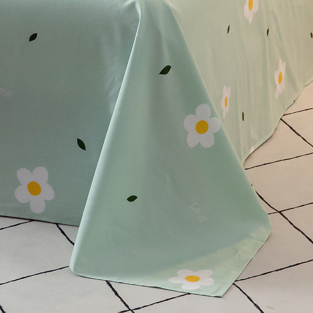 Single-piece pure cotton student dormitory single 100% cotton bed sheet men 1.5 meters double bed thickened bed single spring