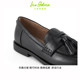 SAM EDELMAN Sam Edelman Spring and Autumn Fashion Black Snap-Playing Loafers Leather Shoes Women's BELLE