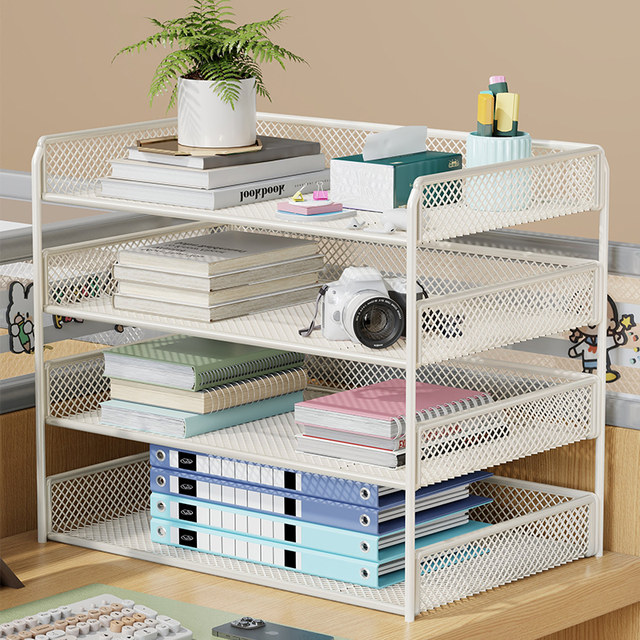 Folder organization rack File storage rack Bookshelf a4 paper desktop ...