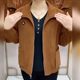 2025 New Corduroy Jacket Mom Casual Jacket Middle -Elderly Women's Spring and Autumn Pure Color Large -size Long Sleeve
