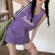 Dopamine Seaside Sports Sling American Vest Women's Summer Outdoor New Blue T-shirt Loose Sleeveless Top