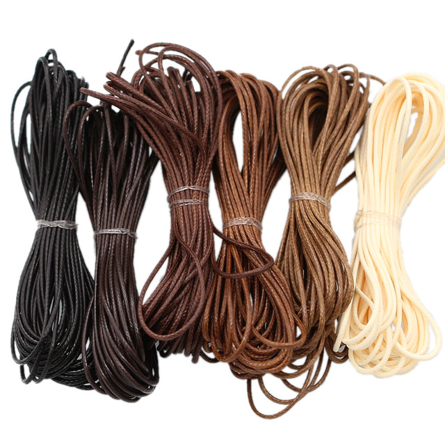 DIY jewelry accessories 1MM polyester imitation leather rope Korean wax wire wax rope threaded with beads color braided rope 5 meters price