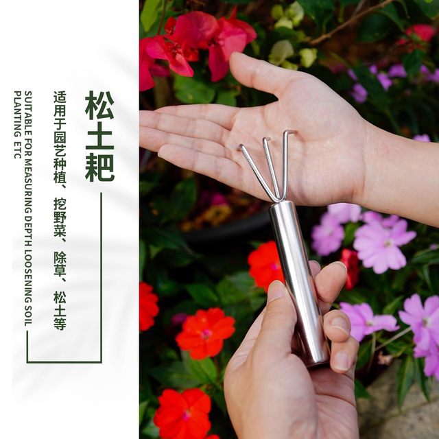 Cauliflower shovel gardening tool mini set outdoor shovel balcony potted stainless steel household loose soil rake