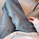 Blue embroidered iron diamond jeans for women's spring new large size high-waisted slimming wide-leg pants casual versatile straight pants