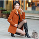 Middle -aged and elderly women's clothing autumn and winter woolen coat plus fertilizer, increase long -sleeved top, mother middle long woolen coat