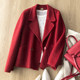 High-end 100% wool wool buckle tweed coat short double-sided wool suit jacket for women autumn and winter new
