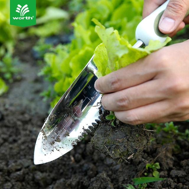 Woshi Gardening Tools Home Flower Planting Shovel Three-claw Rake Transplanting Shovel Pot Planting Vegetable Digging and Digging Weeding Artifact