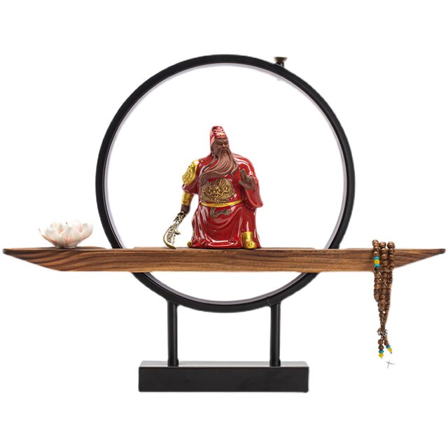Chinese Zen backflow incense burner Guan Gongwu God of Wealth Guan Erye Guan Yu attracts wealth aromatherapy burner desktop office lamp ornaments