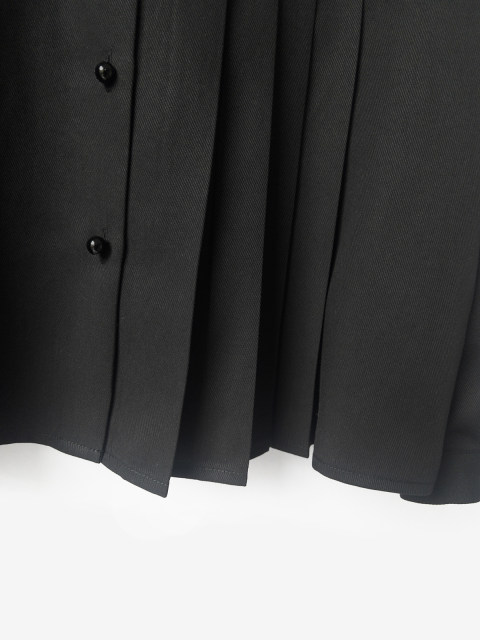 New spring and summer long-sleeved shirt for women loose small stand-up collar round neck collarless black shirt temperament top versatile
