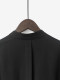 New spring and summer long-sleeved shirt for women loose small stand-up collar round neck collarless black shirt temperament top versatile
