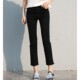Large -size women's high -waisted elastic straight jeans are thin and thin MM pear -shaped figure
