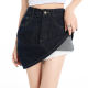 Denning blue denim short skirt for women 2025 summer new hot girl high waist small person anti-exposure A-line hip short skirt